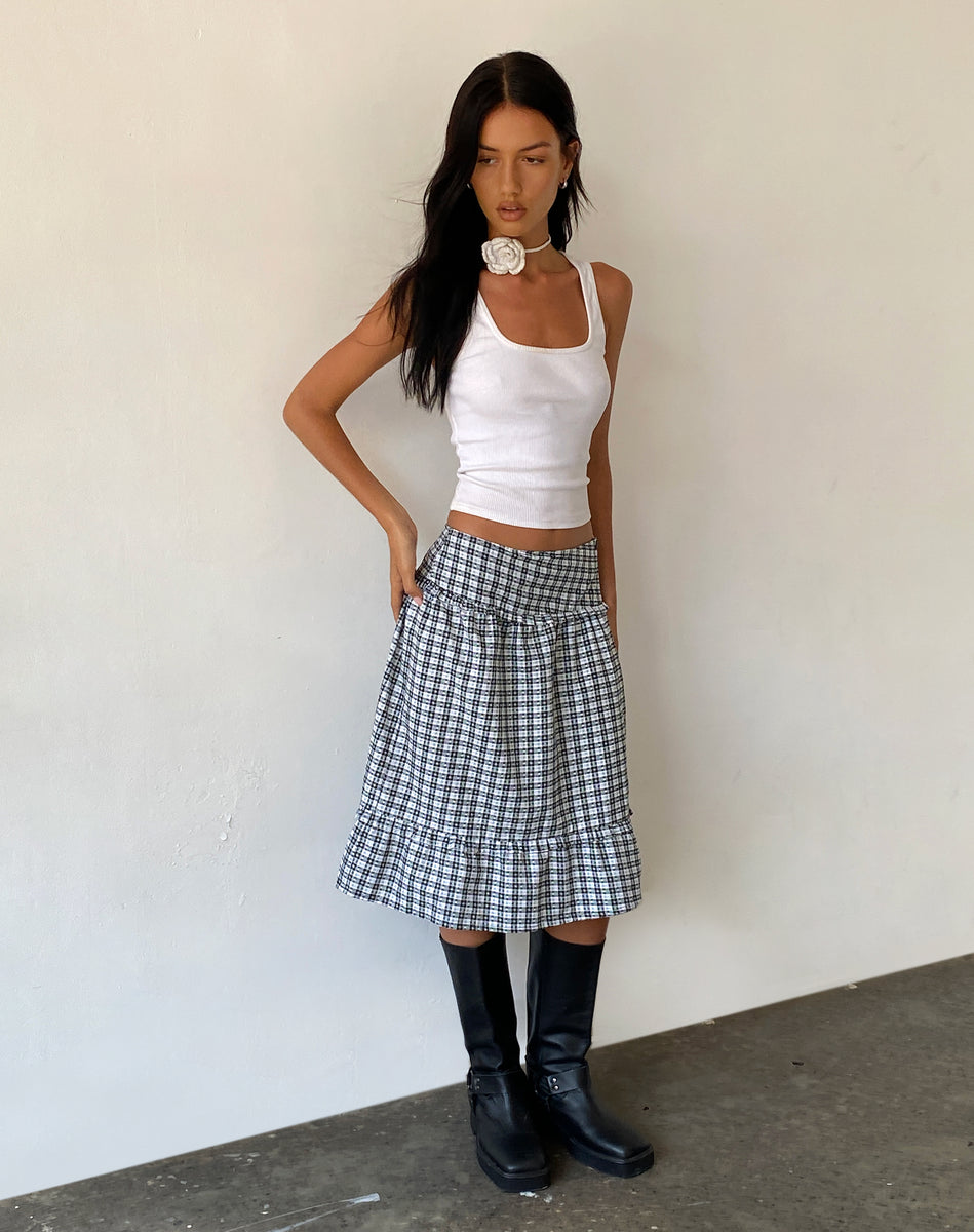 Brandy Check Midi Wrap Skirt | Kasya – motelrocks.com