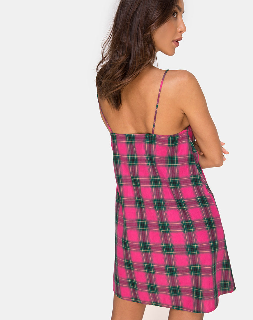 Strappy Pink and Green Check Slip Dress | Sanna motelrocks.com Strappy Pink and Green Check Slip Dress | Sanna motelrocks.com