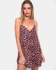 Image of Sanna Slip Dress in Pink Cheetah