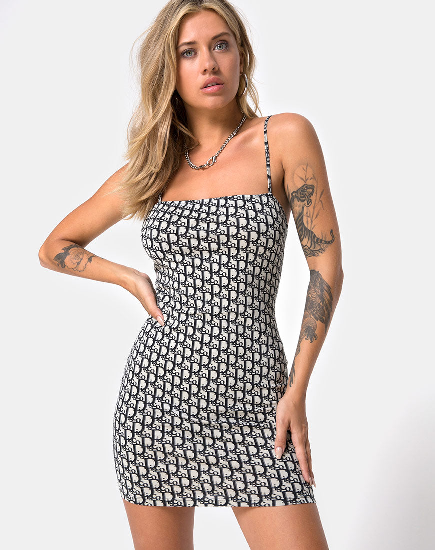 Selah Bodycon Dress in Blue Disco  motelrocks.com