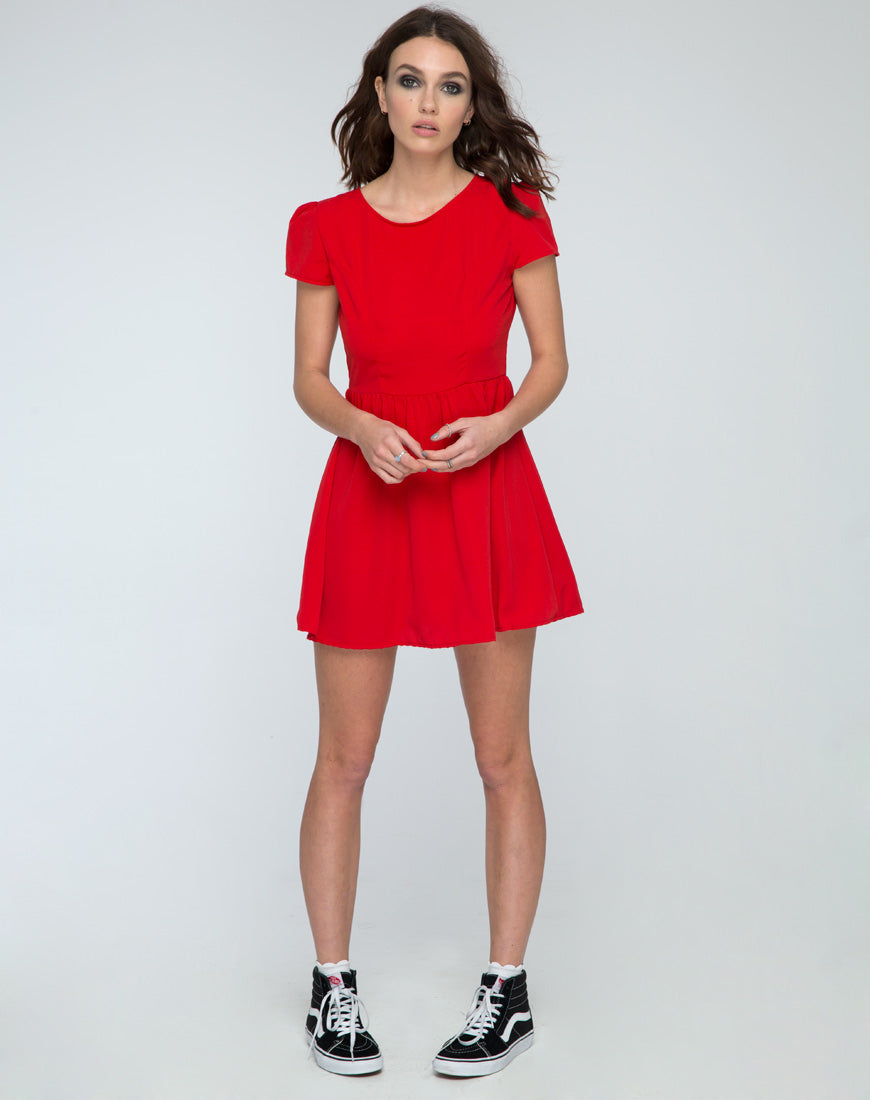 Image of Topi Skater Dress in Red