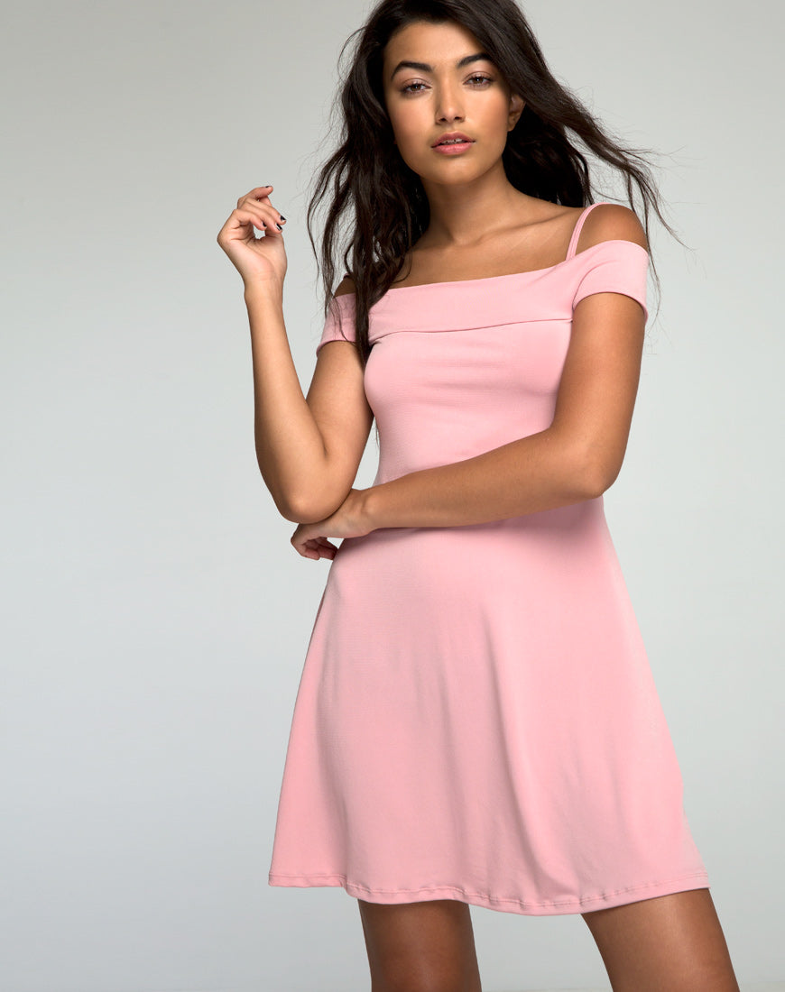 Widuri Skater Dress in Blush motelrocks.com Widuri Skater Dress in Blush motelrocks.com