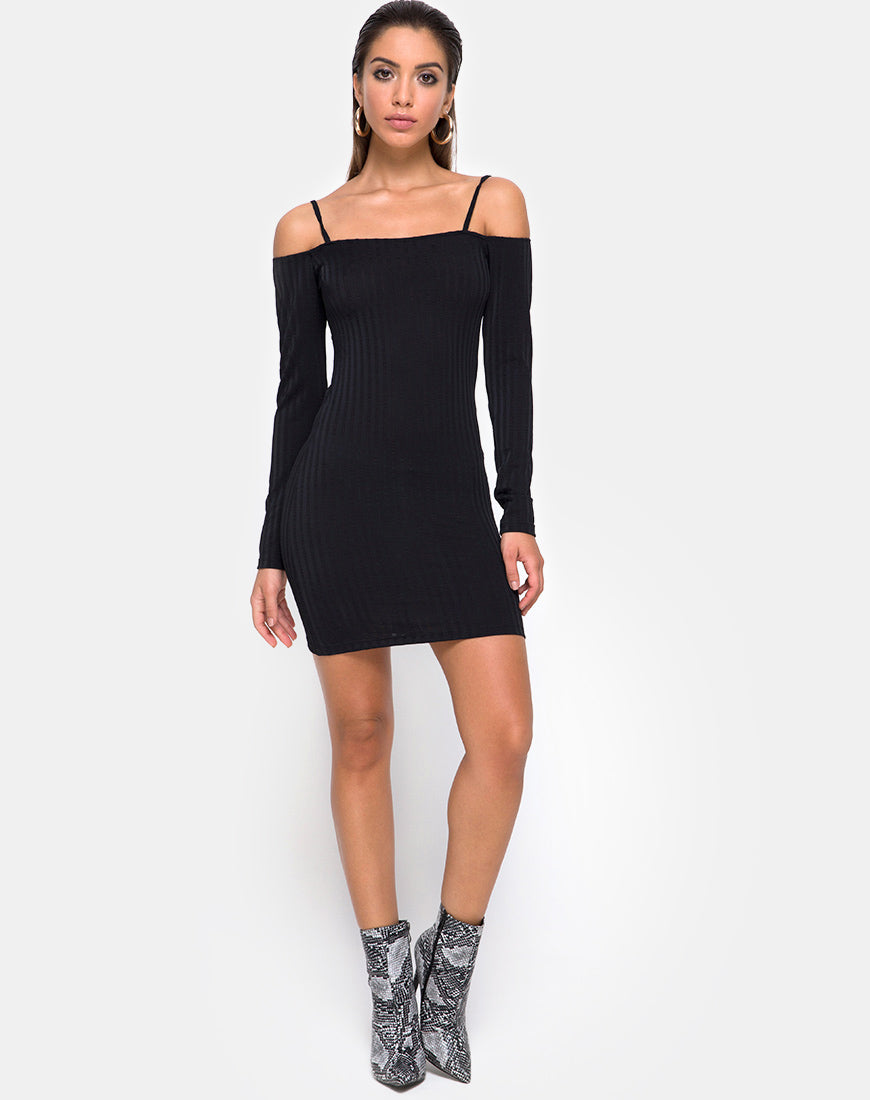 Image of Jetty Bodycon Dress in Black