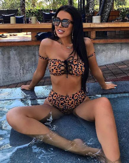Image of Val Bikini Bottom in Burn Out Leopard