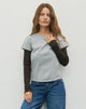 Image of Clio Baggy Tee in Grey Marl