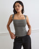 Image of Adila Cami Top in Ribbed Lyocell Warm Grey