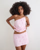 Image of Aguna Mini Skirt in Broderie Baby Pink