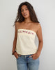 Image of Ahera Top in Poplin Buttermilk with Cherry Blossom Embroidery