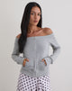 Image of Airazo Bardot Sweater in Grey Marl