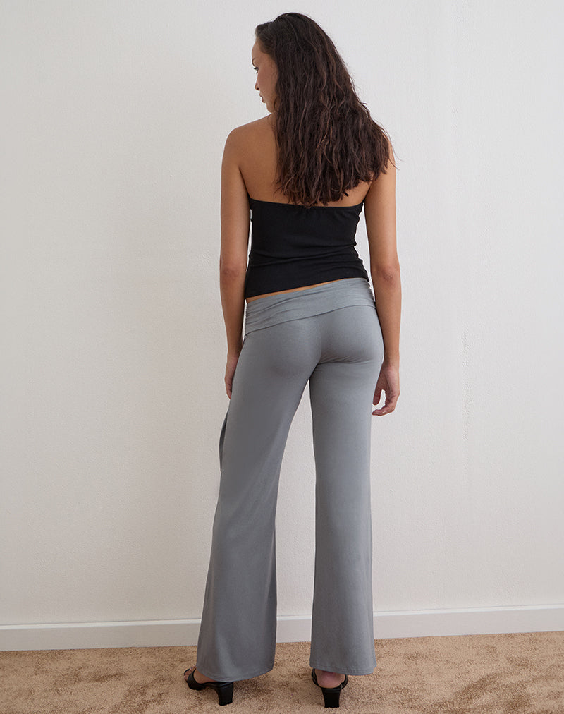 Image of Esitaya Drape Trouser in Rayon Jersey Grey