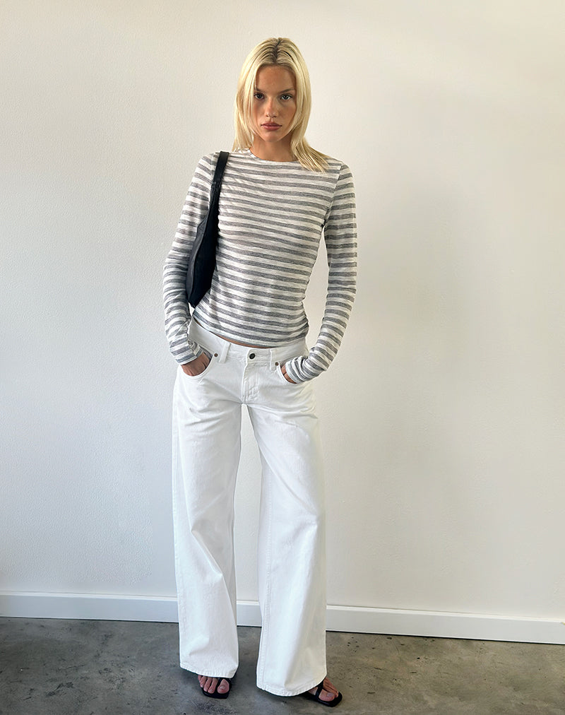 Low Rise Roomy Jeans in True White
