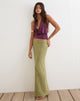 Image of Aloria Maxi Skirt in Sequin Knit Green