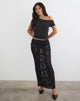 Image of Alphia Maxi Skirt in Sequin Knit Black