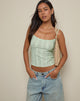 Image of Aluca Cami Top in Broderie Flower Lace Mint