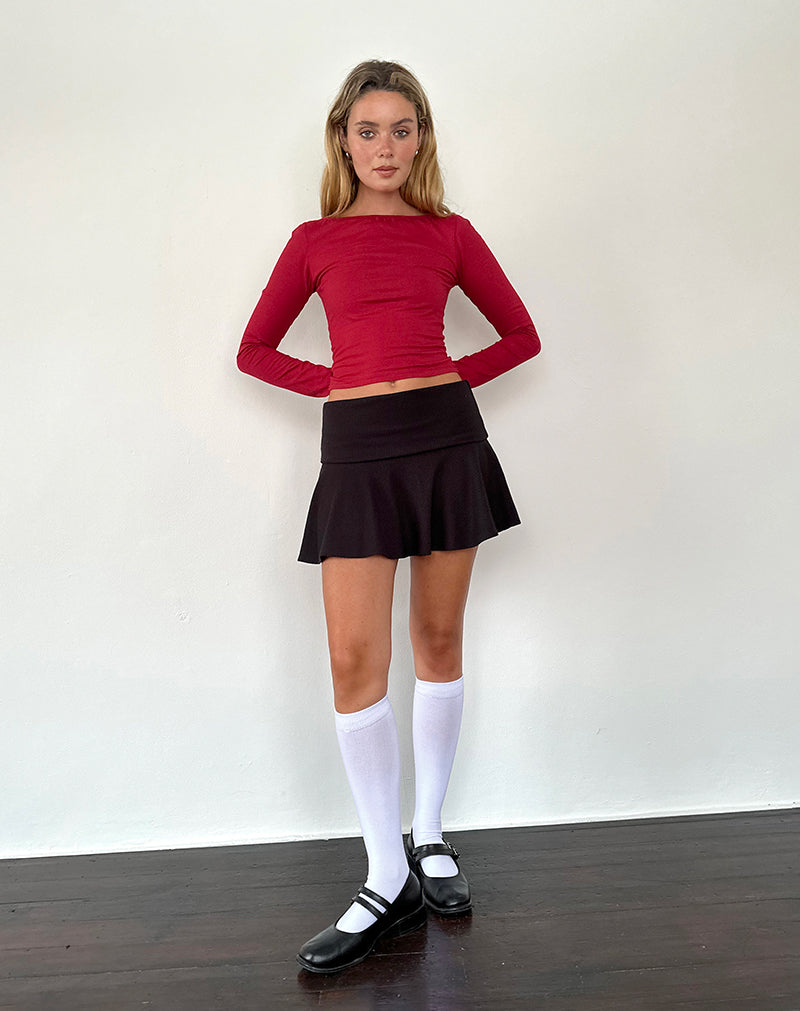 Adrenaline Red Long Sleeve Top | Amabon – motelrocks.com