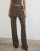 Image of Amata Trouser Skirt in Cupro Dark Brown