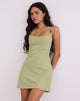 Image of Ambra Scoop Mini Dress in Sage Green
