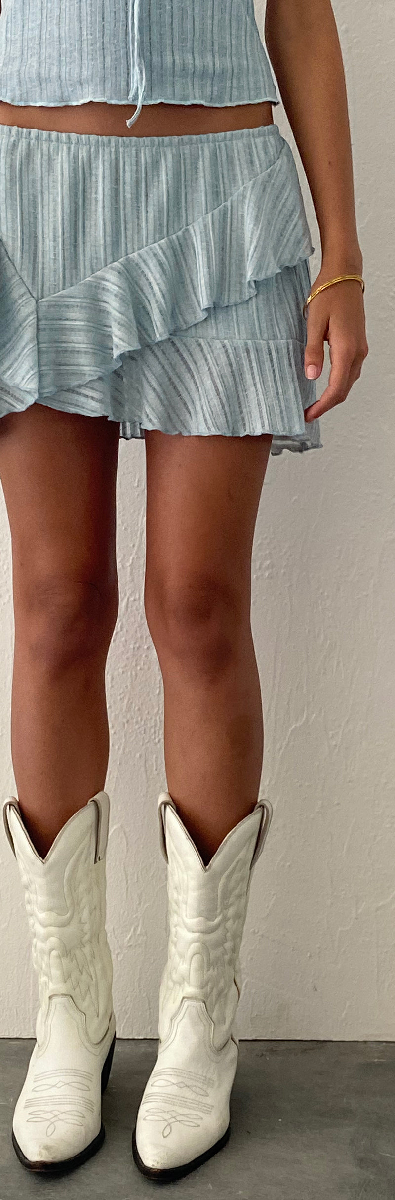 Amalia Knit Mini Skirt Blue main image 0