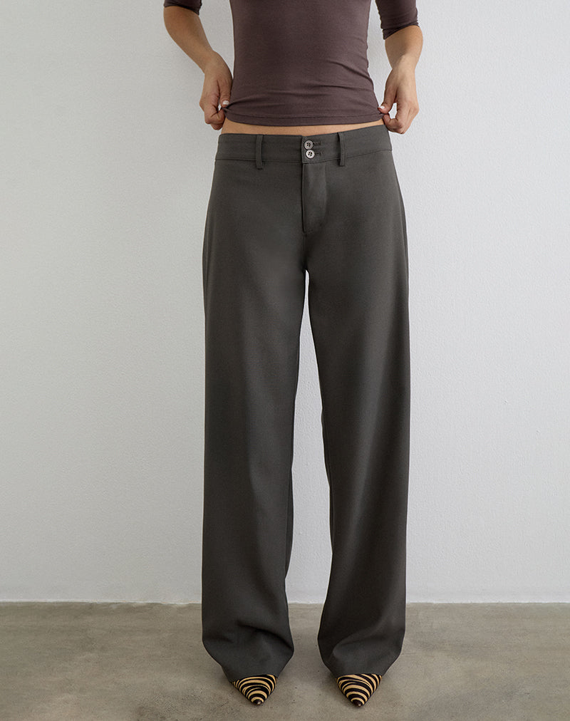 Image of Calza Trouser in Tailoring Warm Grey