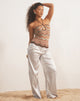 Image of Grania Straight Leg Cargo Trouser in Cream