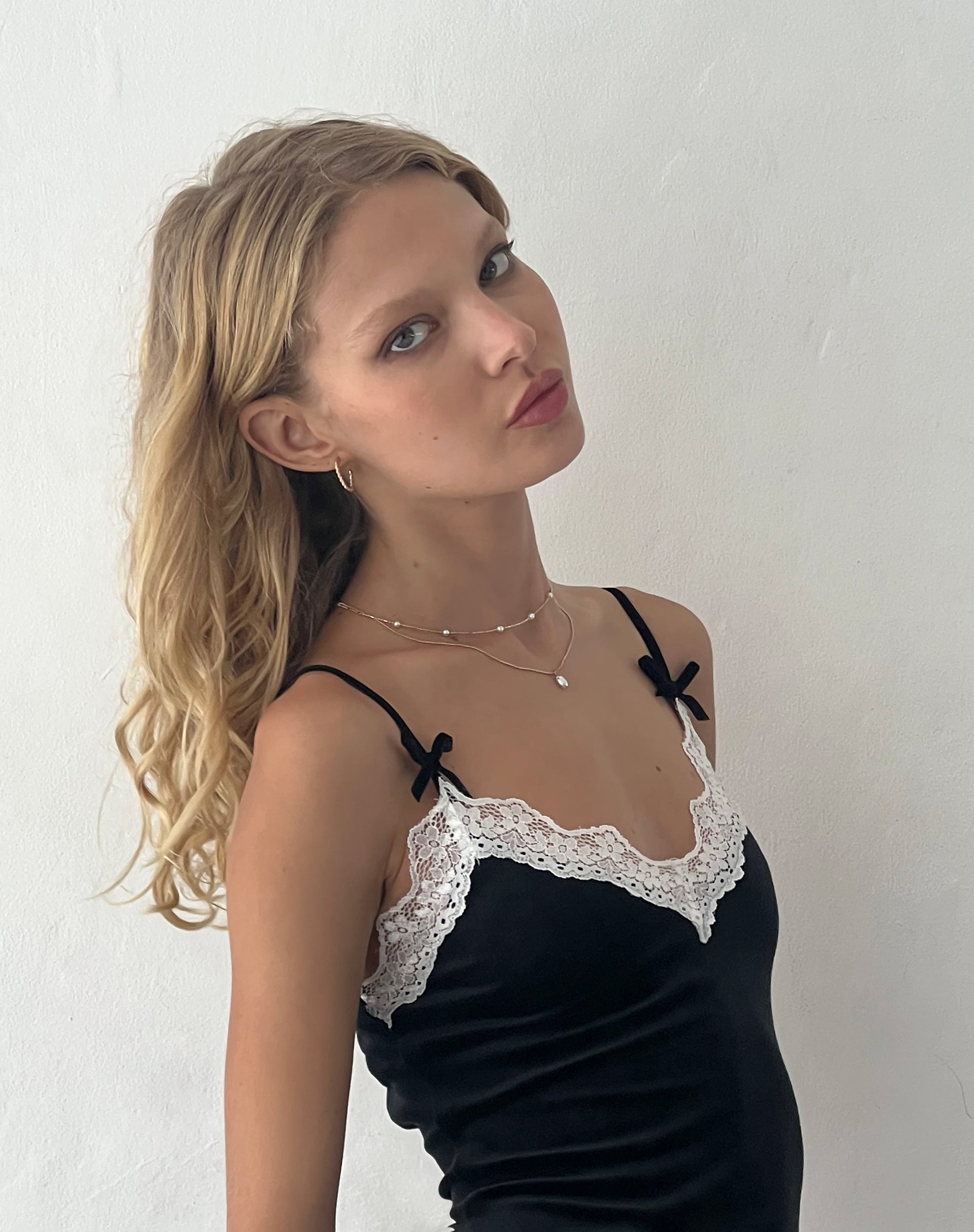 Black and white velvet dress shop