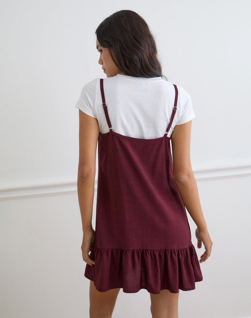 Image of Arige Mini Dress in Maroon