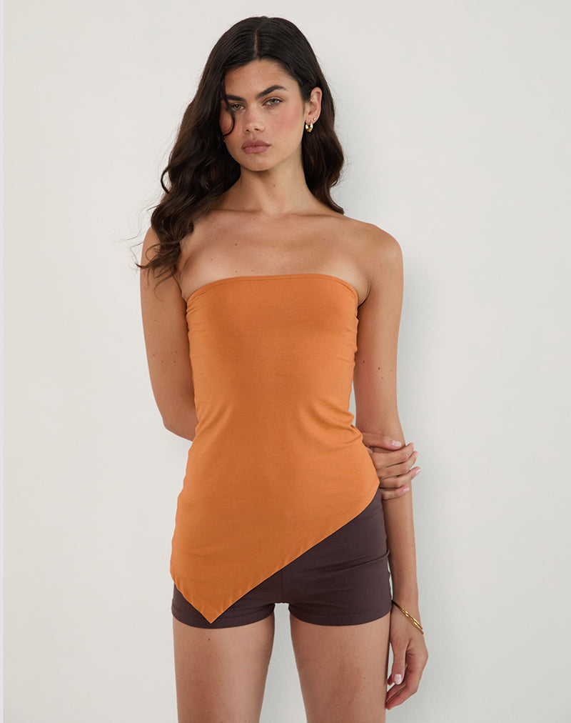 Image of Arimbi Bandeau Top in Sunset Orange