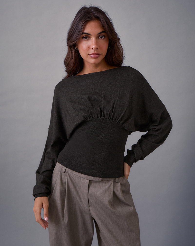 Image of Arvel Jumper in Knit Charcoal