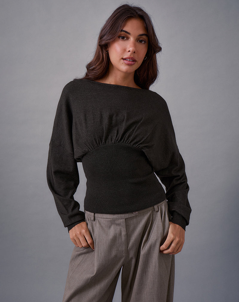 Image of Arvel Jumper in Knit Charcoal