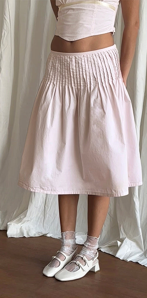Image of Asada Midi Skirt in Light Pink