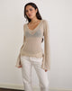 Image of Ashla Top in Sheer Knit Beige