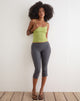 Image of Asla Cropped Capri Trouser in Stretch Tailoring Charcoal