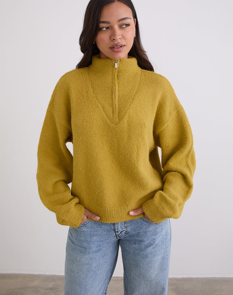 Atine Jumper in Ochre Mustard