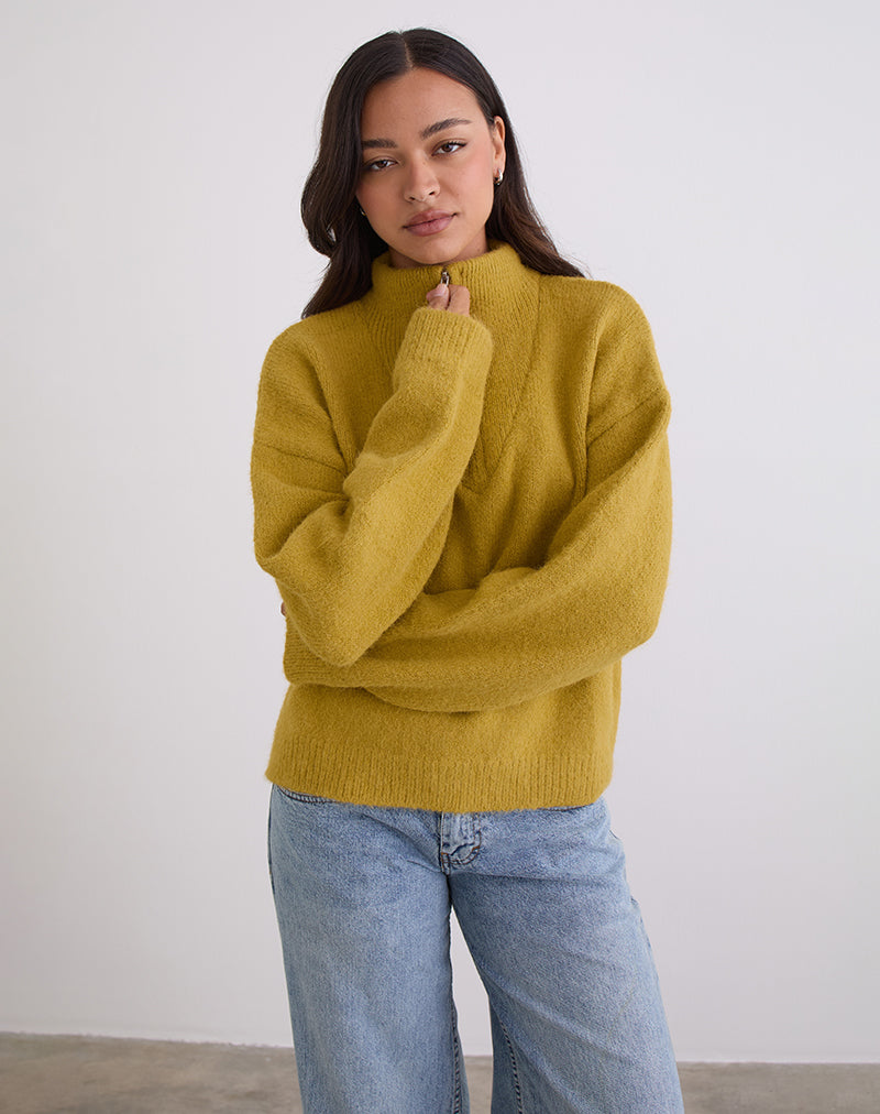 Image of Atine Jumper in Ochre Mustard