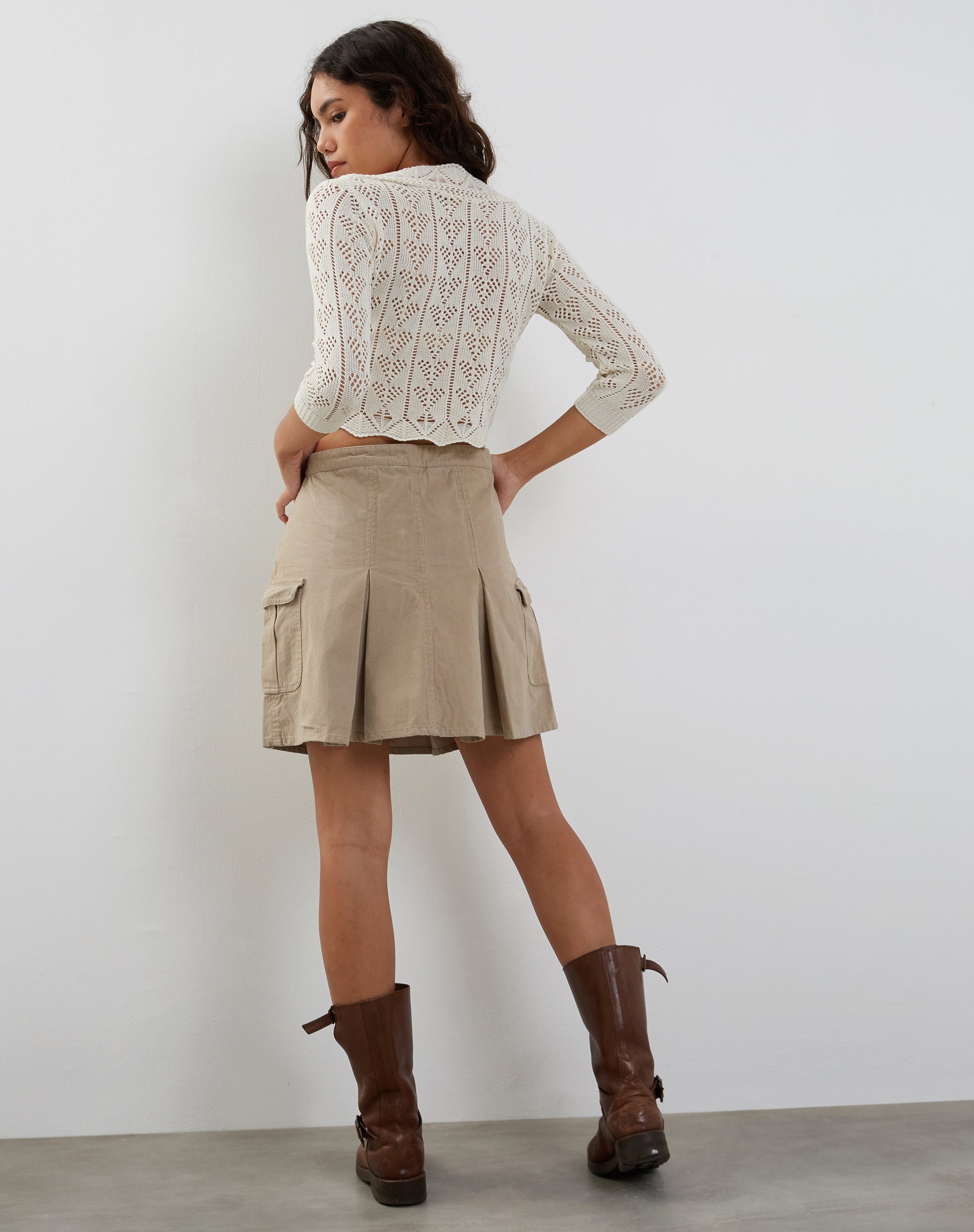 Image of Avery Ribbon Tie Front Cardigan in Ivory
