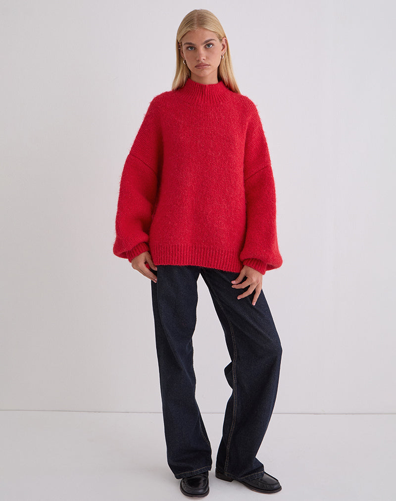 Image of Amato Oversized Jumper in Red