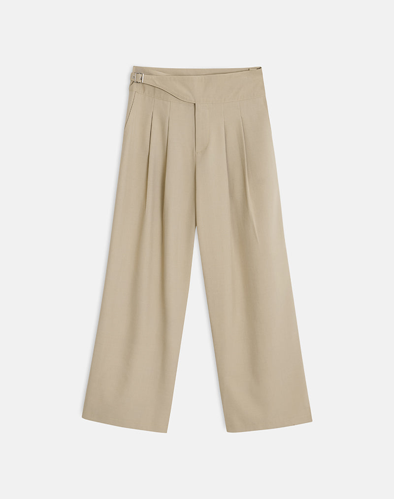 Image of Berdine Wide Leg Trouser in Tailoring Beige