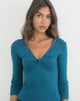 Image of Bethany Twist Top in Rayon Jersey Dark Teal