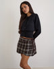 Image of Billa Wrap Mini Skirt in Grey Check