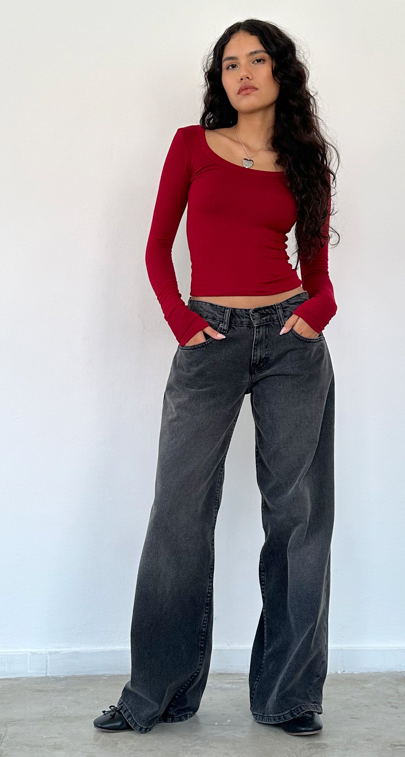 Adrenaline Red Extra Long Sleeve Top | Binlo – motelrocks.com