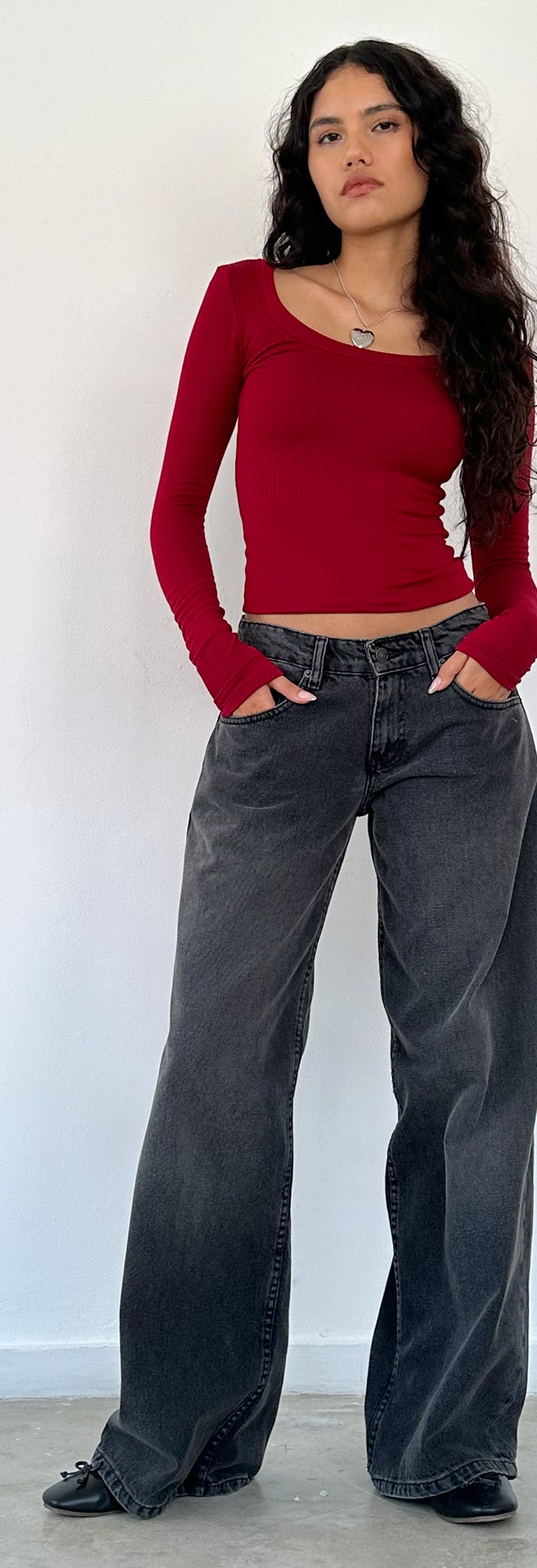 Adrenaline Red Extra Long Sleeve Top | Binlo – motelrocks.com