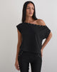 Image of Bizzy Top in Jersey Black with Studs