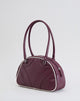 Image of Bowler Bag in Cream and Burgundy