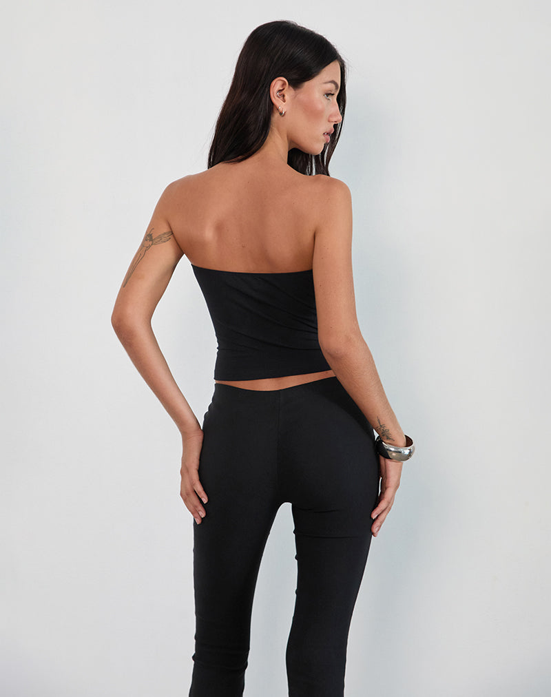 Image of Brea Hardware Butterfly Top in Rayon Jersey Black