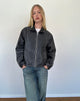 Image of Brittany Distressed Jacket in PU Black
