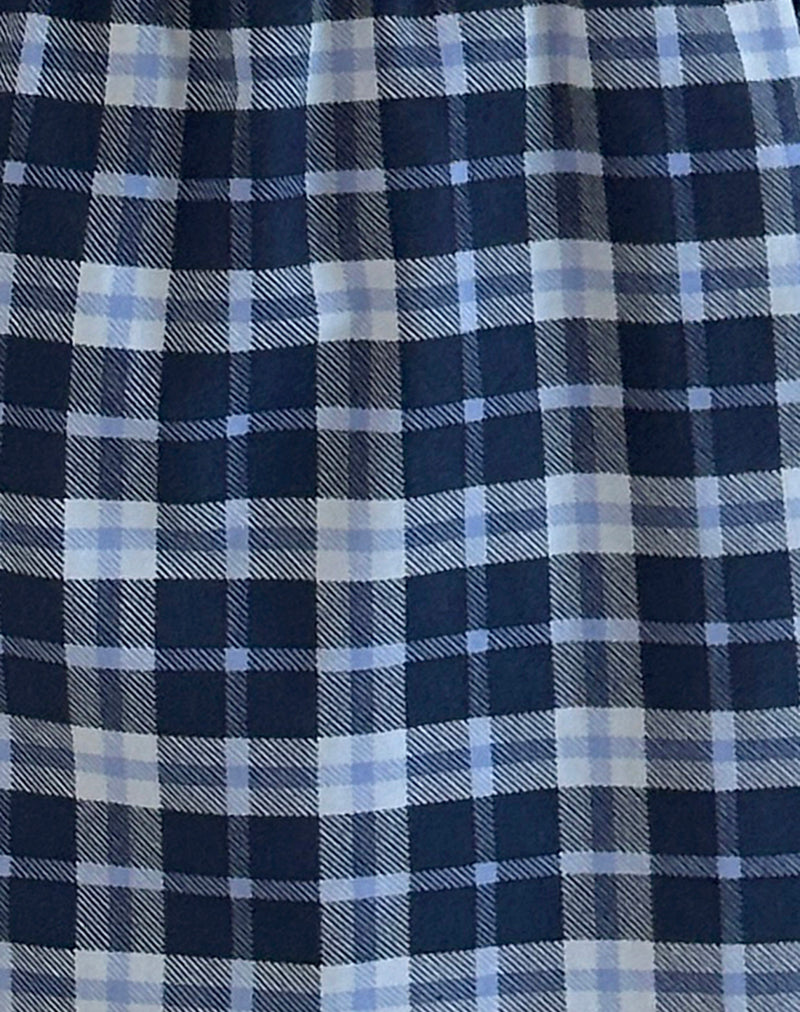 princess polly baby blue dress SFNEEWHO Scottish Plaid Clan Campbell Green Blue Tartan Dress Women Boho  High Waist Flared Puff Sleeve Cute Sweetheart Midi Dress