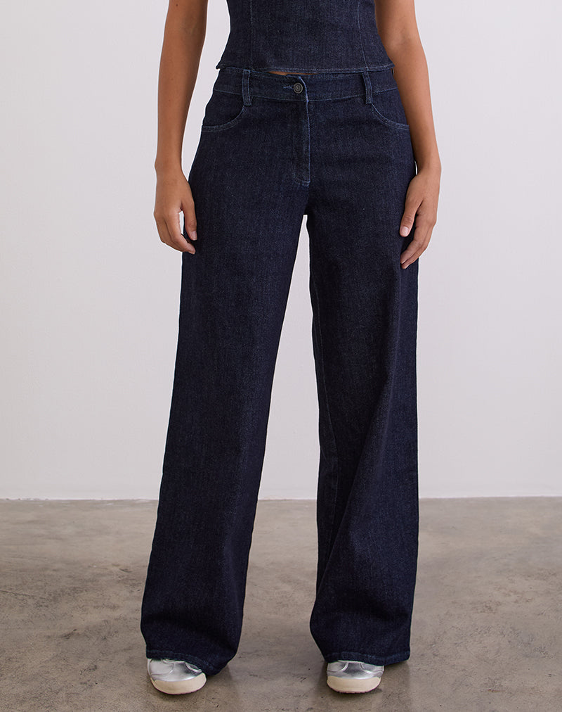 Image of Nuvia Trousers in Chambray Indigo