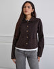 Image of Calva Boxy Jacket in Chocolate Brown