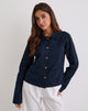 Image of Calva Boxy Jacket in Dark Navy