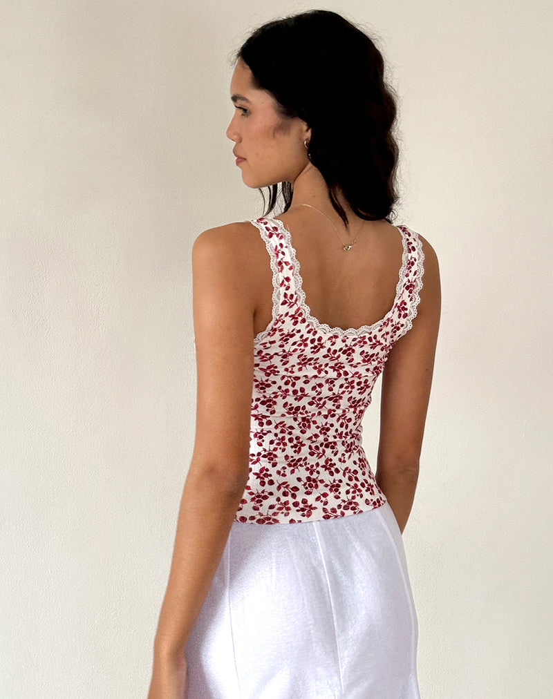 Image of Carillo Top in Summer Strawberry Off White